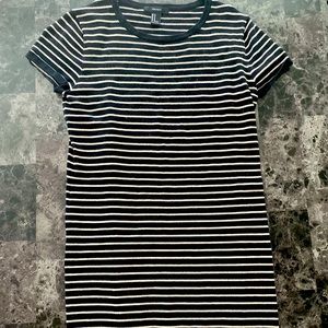 Forever 21 Black and Tan Striped Dress